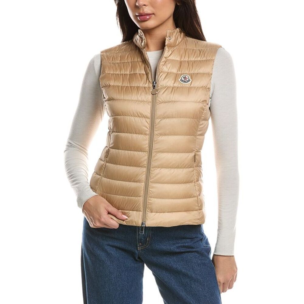 Moncler Womens  Down Vest, Brown